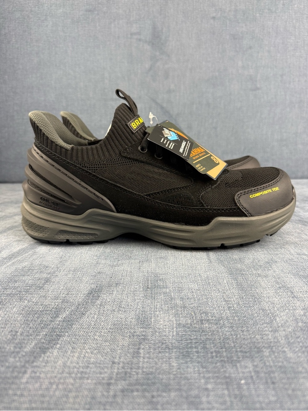 Brahma Men’s Composite Toe Coil Slip On Moisture Wicking Work Shoes SZ 13 New